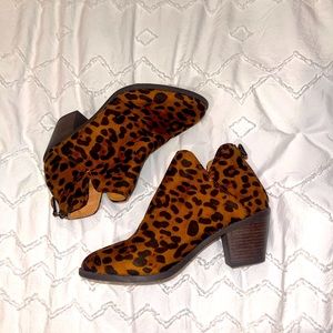 Cheetah Print Ankle Boots